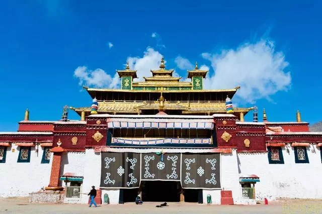 The unique architectural fusion of Samye Monastery in Shannan, Tibet's first formal monastery.