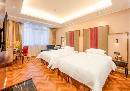 Tibet group tour hotel room